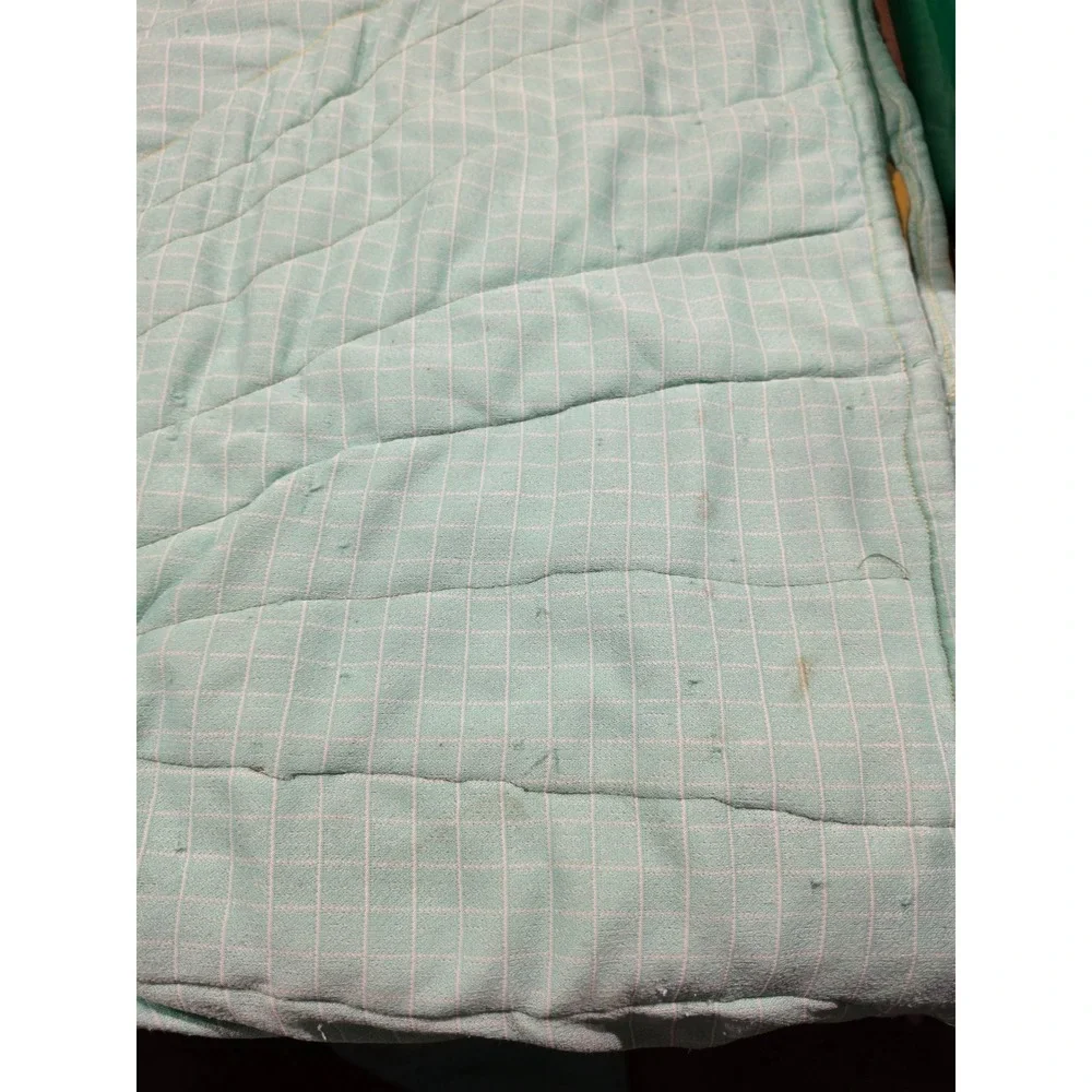 Handmade Vintage Patchwork Quilt Multi Color Floral Paisley Gingham 64x77 READ